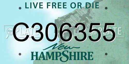 C306355 New Hampshire License Plate