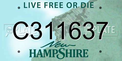 C311637 New Hampshire License Plate