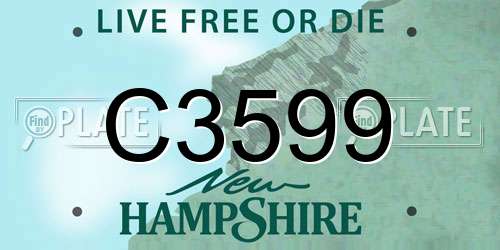 C3599 New Hampshire License Plate