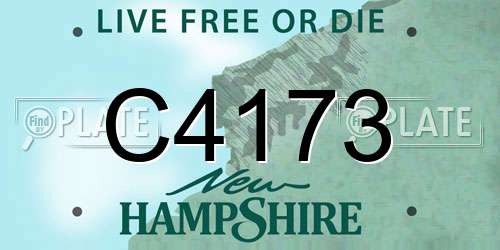 C4173 New Hampshire License Plate