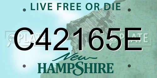 C42165E New Hampshire License Plate