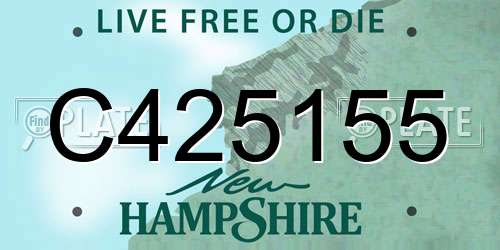 C425155 New Hampshire License Plate