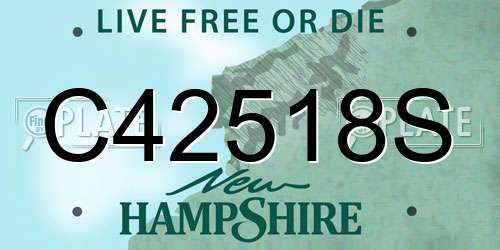C42518S New Hampshire License Plate