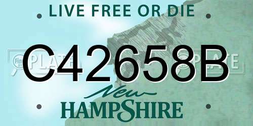 C42658B New Hampshire License Plate