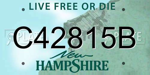 C42815B New Hampshire License Plate