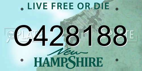 C428188 New Hampshire License Plate