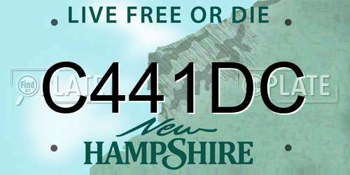 C441DC New Hampshire License Plate