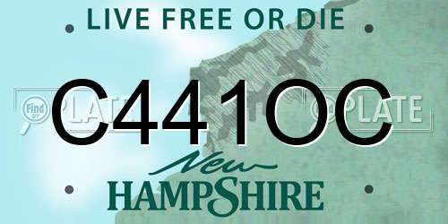 C441OC New Hampshire License Plate