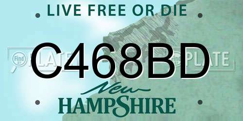 C468BD New Hampshire License Plate