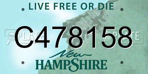C478158 New Hampshire License Plate