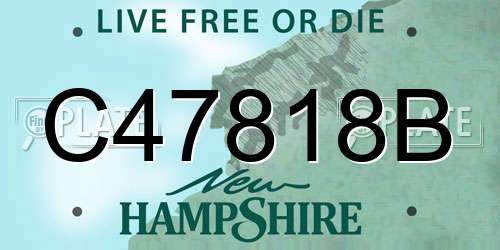 C47818B New Hampshire License Plate