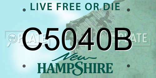 C5040B New Hampshire License Plate