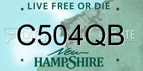C504QB New Hampshire License Plate