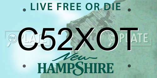 C52XOT New Hampshire License Plate