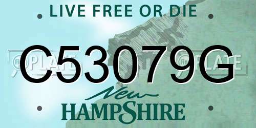 C53079G New Hampshire License Plate