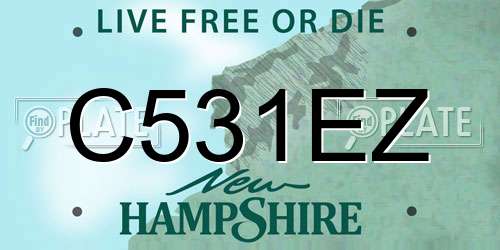 C531EZ New Hampshire License Plate