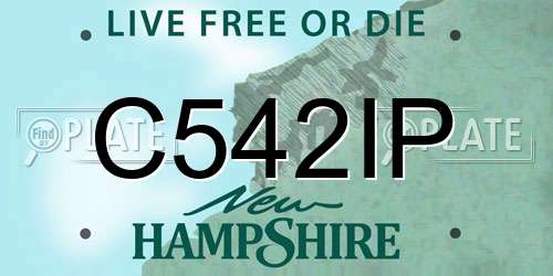 C542IP New Hampshire License Plate