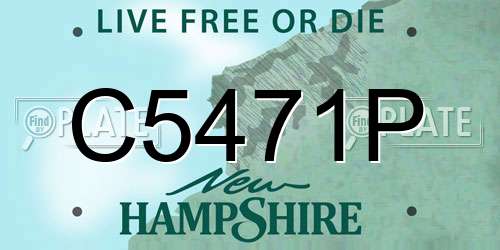 C5471P New Hampshire License Plate