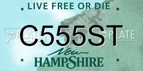 C555ST New Hampshire License Plate