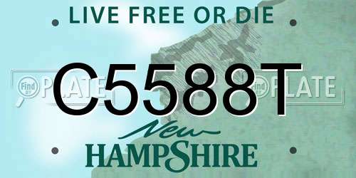C5588T New Hampshire License Plate