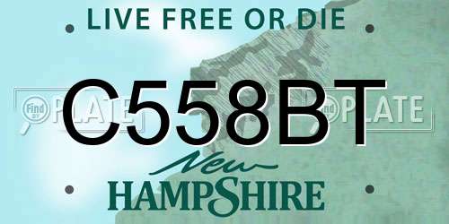 C558BT New Hampshire License Plate