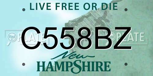 C558BZ New Hampshire License Plate