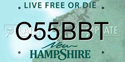 C55BBT New Hampshire License Plate