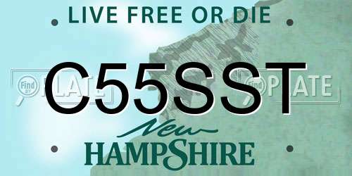 C55SST New Hampshire License Plate