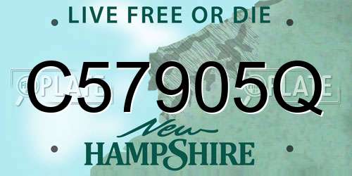C57905Q New Hampshire License Plate