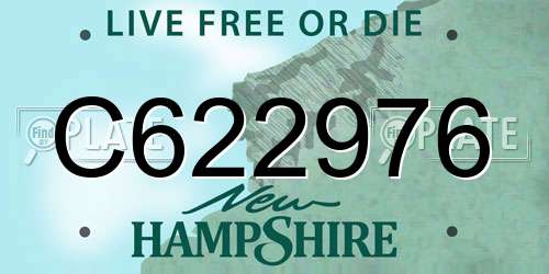 C622976 New Hampshire License Plate