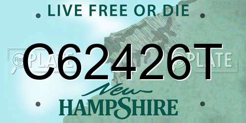C62426T New Hampshire License Plate