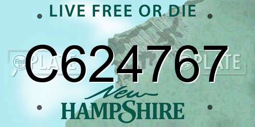 C624767 New Hampshire License Plate