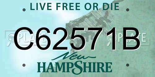 C62571B New Hampshire License Plate