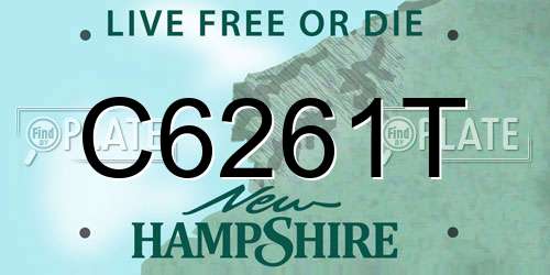 C6261T New Hampshire License Plate