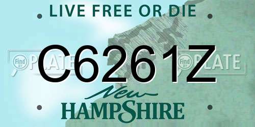 C6261Z New Hampshire License Plate