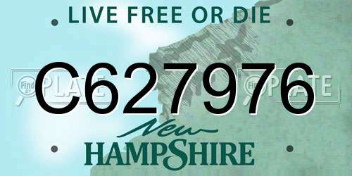C627976 New Hampshire License Plate