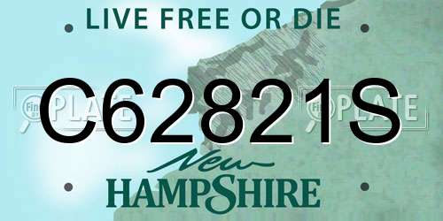 C62821S New Hampshire License Plate