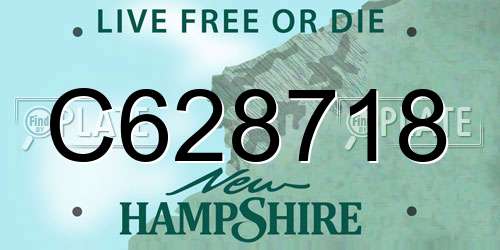 C628718 New Hampshire License Plate