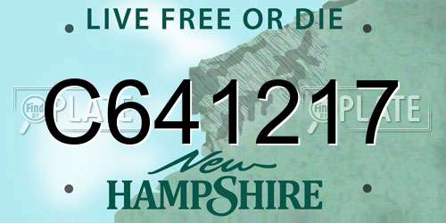 C641217 New Hampshire License Plate