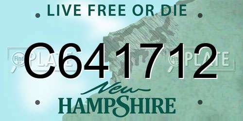 C641712 New Hampshire License Plate