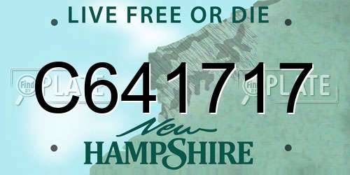 C641717 New Hampshire License Plate