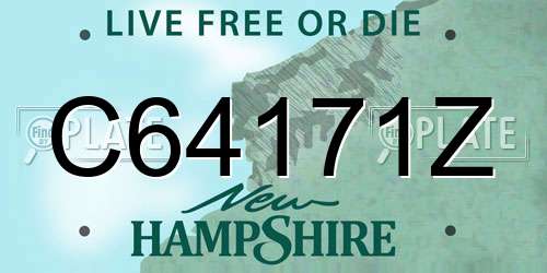C64171Z New Hampshire License Plate