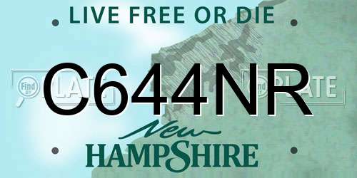 C644NR New Hampshire License Plate