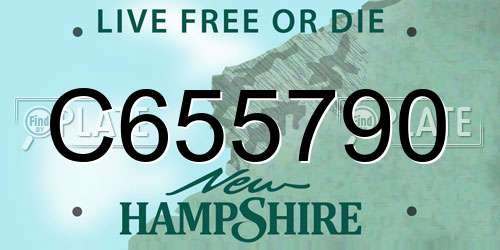 C655790 New Hampshire License Plate