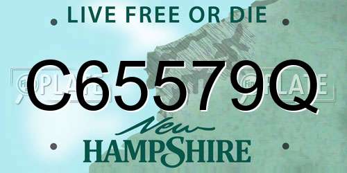 C65579Q New Hampshire License Plate
