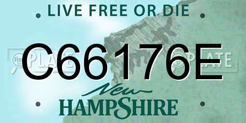 C66176E New Hampshire License Plate