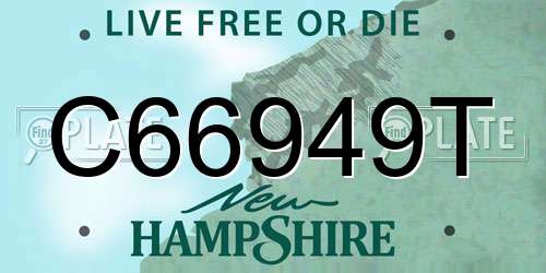 C66949T New Hampshire License Plate
