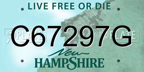 C67297G New Hampshire License Plate