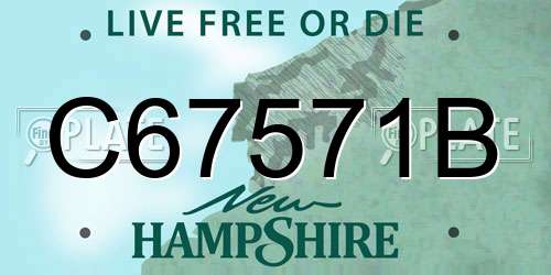 C67571B New Hampshire License Plate