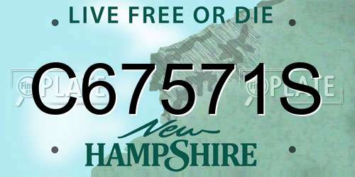 C67571S New Hampshire License Plate